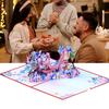 Creative Flower Butterfly Bicycle Pop Up Greeting Card 3D Handmade Paper Surprise Card for Birthdays and Weddings
