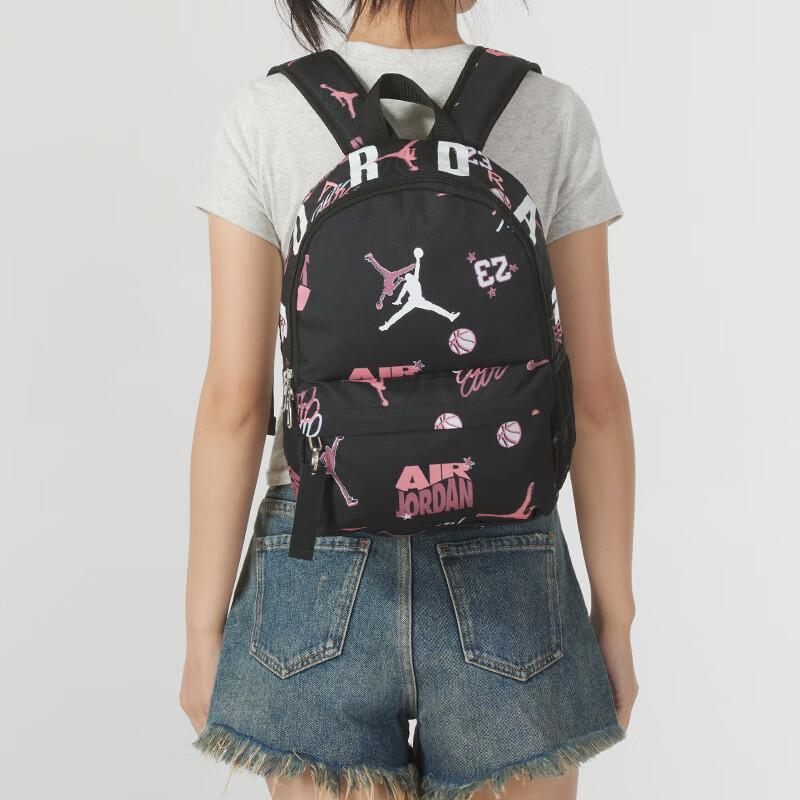 New Jordan Polyester Backpack Trumpets Unisex Black JD2443016TD-001