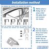 Wind Deflector Clips,12Pcs Car Wind Rain Deflector Channel Stainless Steel Fixing Retaining Clips Fit for G3