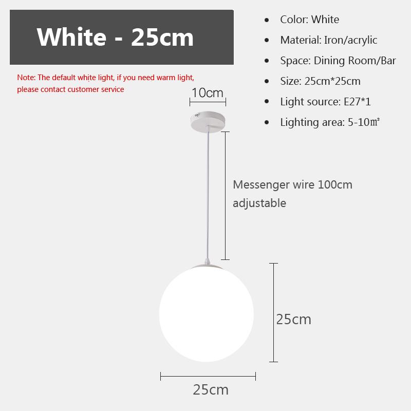 Современные подвесные светильники светодиодные круглые шаровые светильники для отдела продаж ресторана бара креативное белое сферическое декоративное освещение