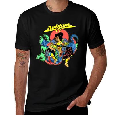 Dokken Футболка футболки для мужчины хлопковые футболки дизайнерские футболки хлопок 100% Футболка