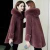 Sheep Fleece Coat Women's New Lamb Hair Particle Integrated Fox Fur Fur Coat Medium Long