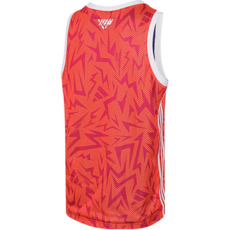 adidas BB KC Tank V-образный вырез без рукавов дышащий жилет мужской топ красный JC6795