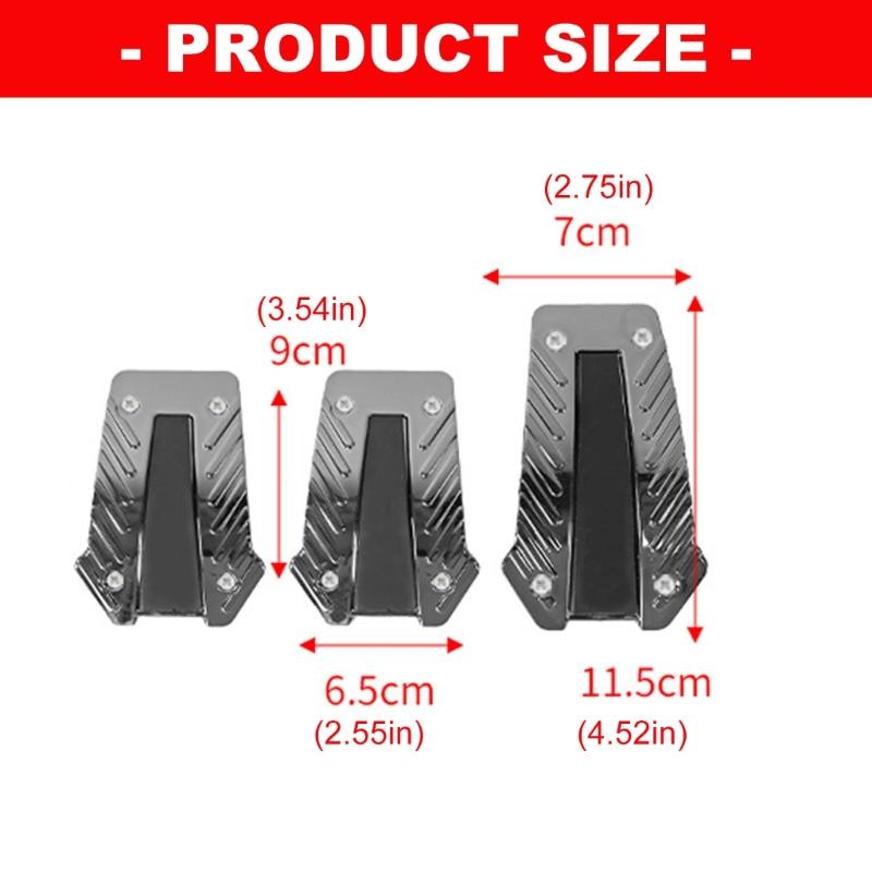 3pcs/Set Manual Transmission Brake Clutch Accelerator Pedal Set for Most Car SUVs Auto Accessories Throttle Clutch Pedal