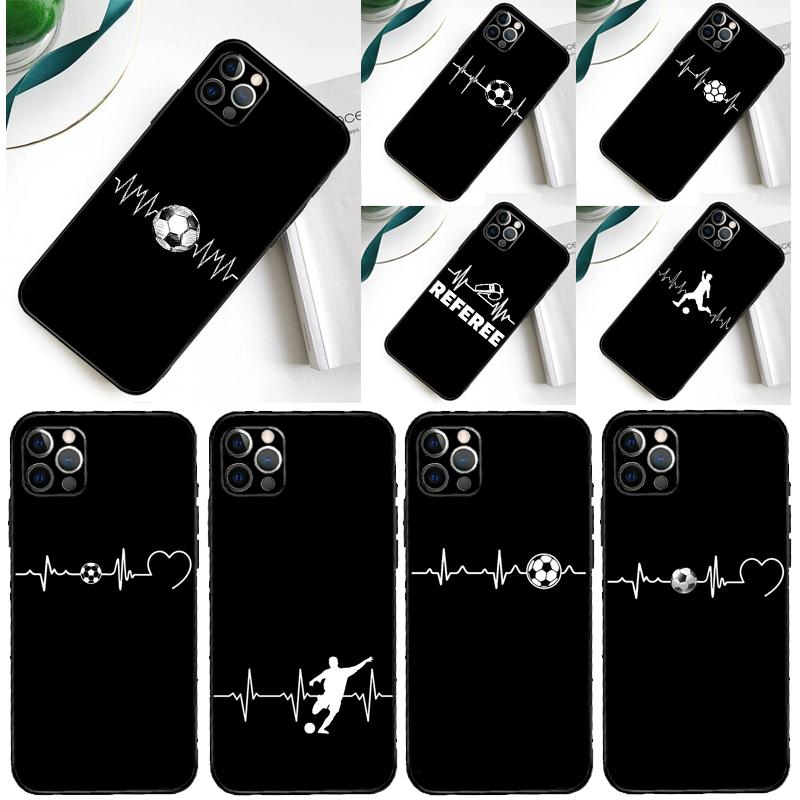 Soccer Heartbeat For Samsung Galaxy A34 A54 A14 A55 A35 A15 A53 A33 A13 A05 A06 A16 A22 A32 A52 Phone Case