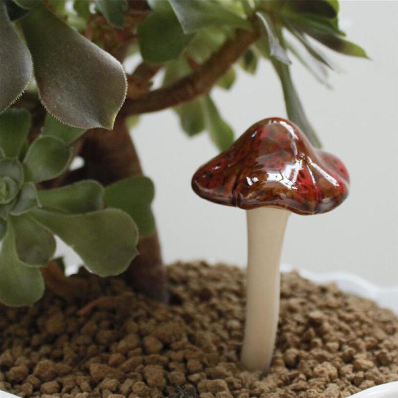Ceramic Simulation Mushroom Model Bonsai Ornament Diy Home Garden Lawn Decor
