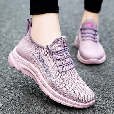 Обувь женская весна новая женская обувь одинарная обувь летающая тканая повседневная спортивная женская обувь