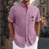 Men'S Casual Loose Short Sleeved Printed Shirt With Fashionable Top