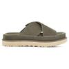 UGG Goldenstar Cross Slide двухслойные кожаные удобные модные сандалии женские сандалии мохово-зеленые 1137910-MSG