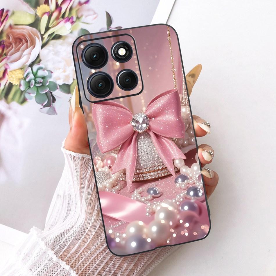 For Motorola Moto G86 Power Cute Flower Butterfly Cat Painted Case For Moto G86 G86Power Black Silicone Soft Phone Cases