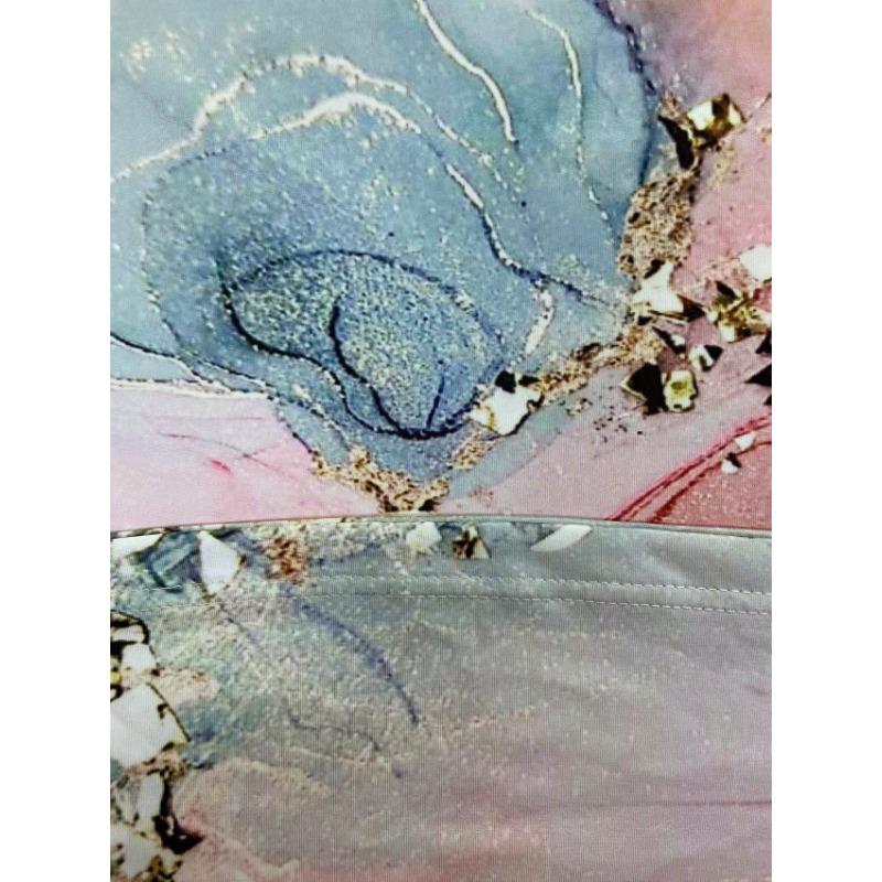 Summer Women's Dress Printed Short Sleeve Round Neck Midi Dresses