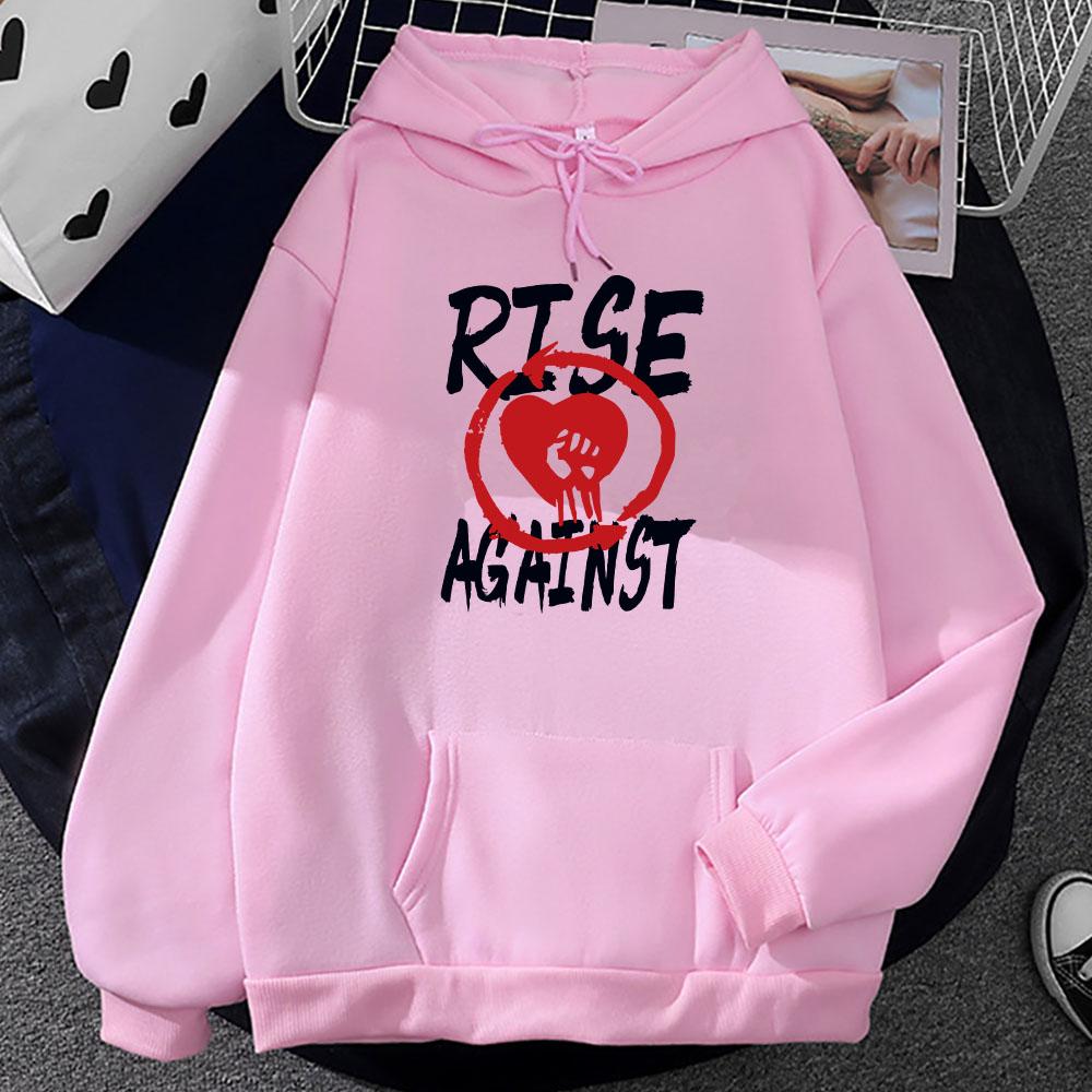 Heavy Mental Rise Against Hoodies Streetwear Unisex Winter Long Sleeve Casual Sweatshirts Women Clothes Hooded