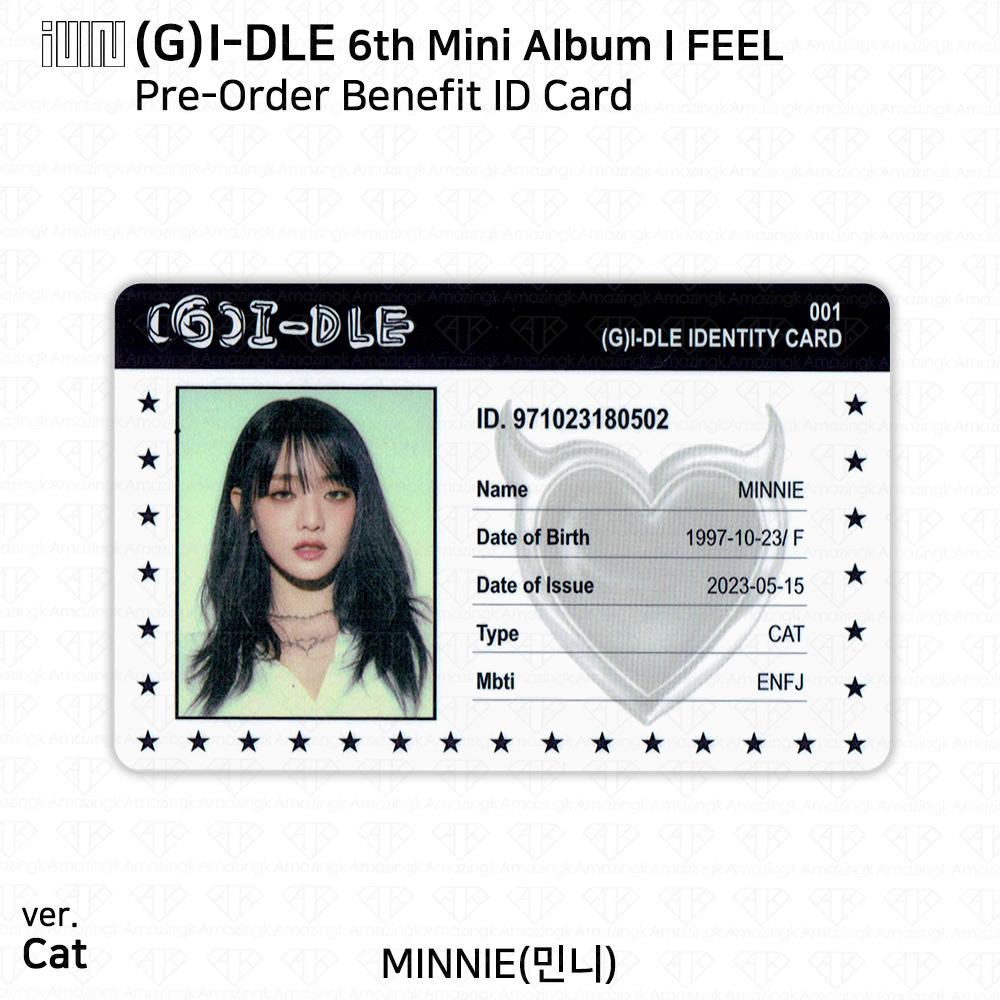 (G)I-DLE G-IDLE IDLE 6-й мини-альбом I Feel Фотокарта Polaroid ID Card MIYEON