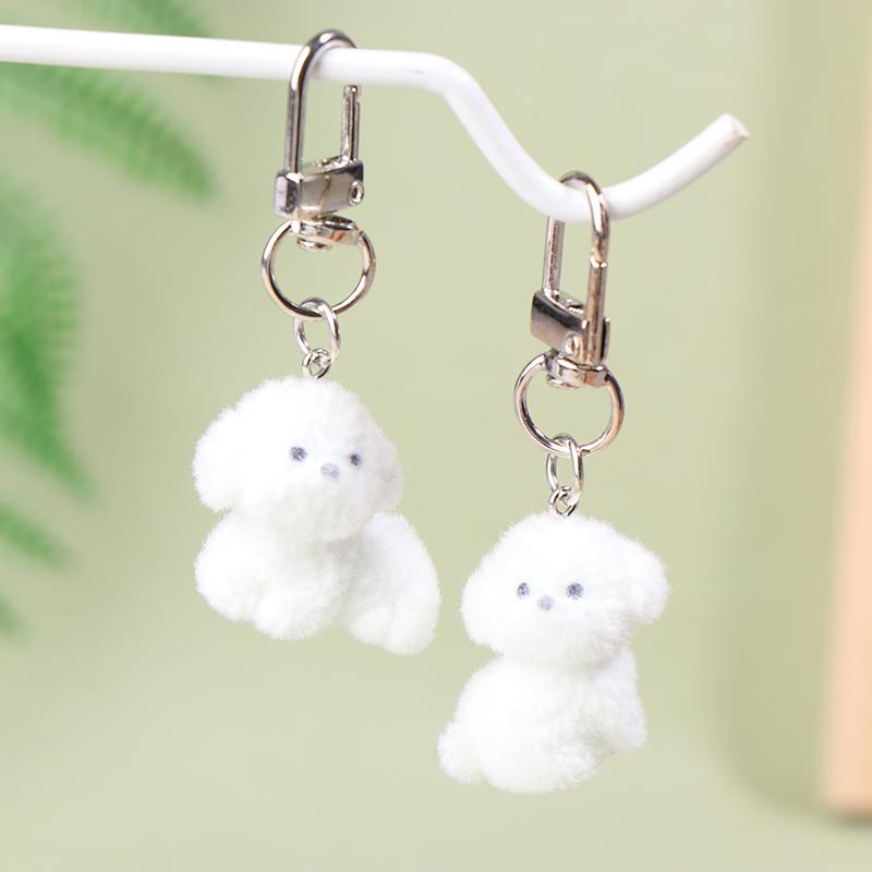 Милый 3D брелок в виде собаки, собачка, пара, мобильный телефон, брелок для автомобиля, наушники, рюкзак, подвески, сумка, декор