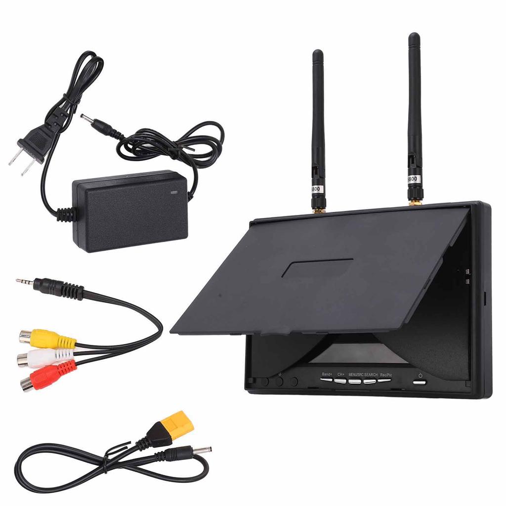 5.8GHz 40каналов 7-дюймовый ЖК-экран приемник монитор для FPV дрона квадрокоптера