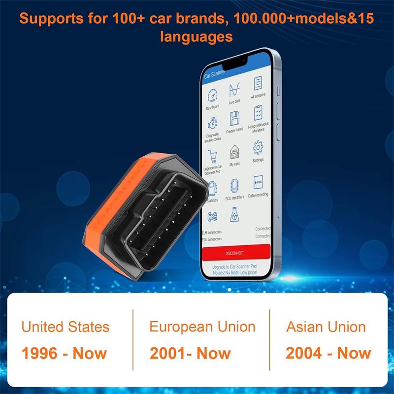Kw905 Elm327 V1.5 Obd2 Сканеры Bluetooth 5.0 Для Android/Ios Elm 327 Obd 2 Инструмент Для Диагностики Автомобиля Считыватель Кодов