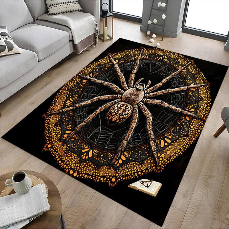 1 шт. Ковер с рисунком паутины, очень большой, нескользящий, для пола, офиса, семьи, спальни, большой ковер, ковер для помещений, яркие цвета