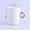 Керамическая кружка с текстурой мрамора, креативная кофейная кружка с ручкой в виде золотого кольца с бриллиантом, высокая красота, парная чашка, домашняя чашка для завтрака, чашка для напитков