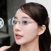 Женские солнцезащитные очки, Модные овальные солнцезащитные очки, Безободковые солнцезащитные очки со звездами