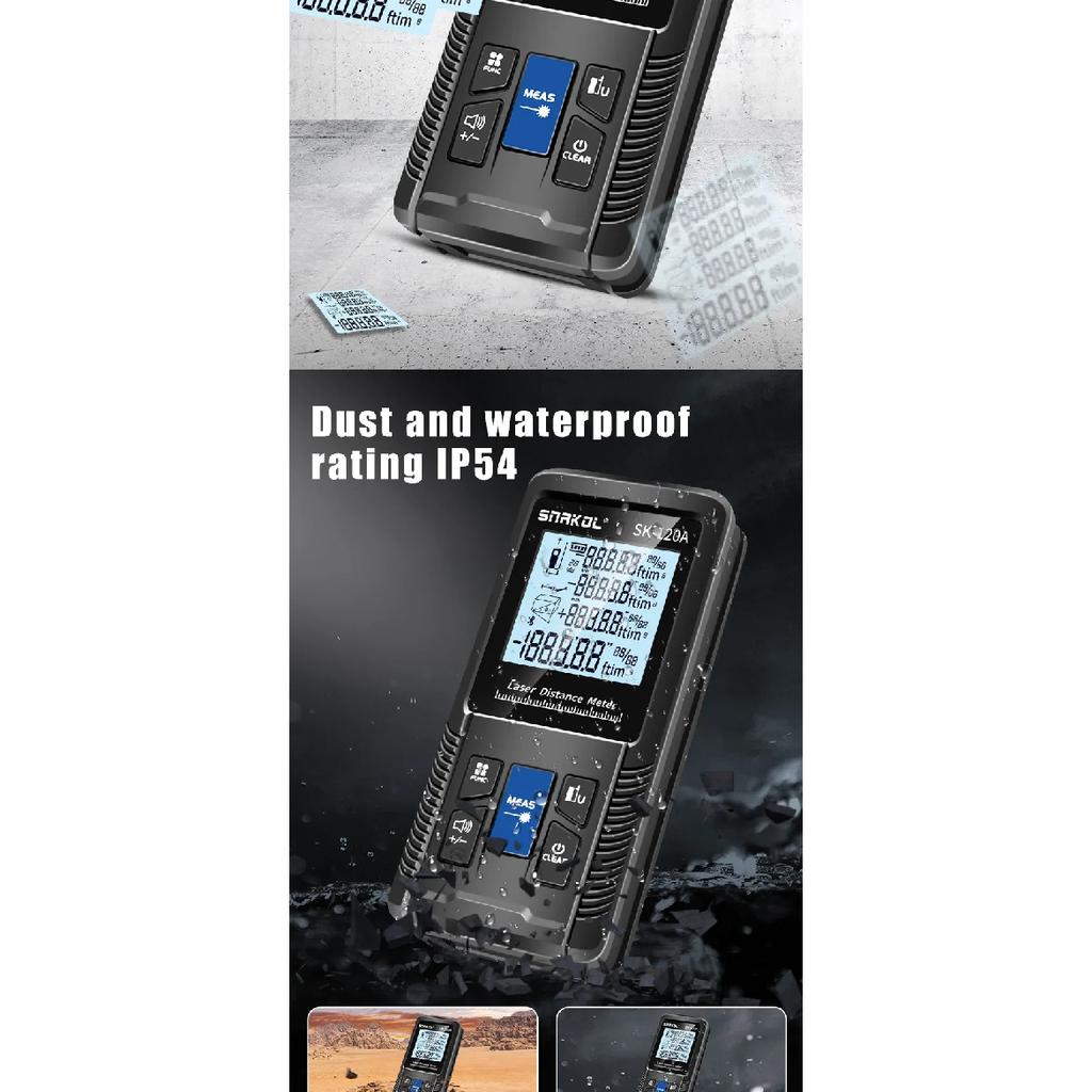 SNAKOL Laser Rangefinder Tape Measure Device - Digital Ruler Test Tool 40m/50m/70m/100m/120m Distance Meter Range Finder