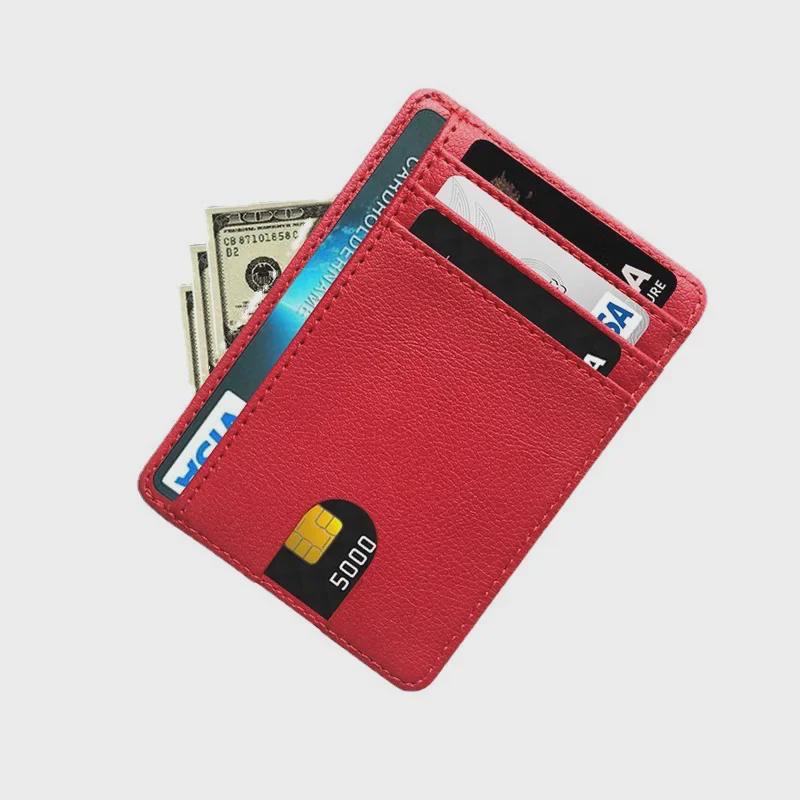 RFID Blocking Unisex PU Card Holder with Multiple Slots