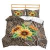 Bed Three-Piece Sunflower Flower Small Fresh 3D Digital Printing Kit Two-Piece Set