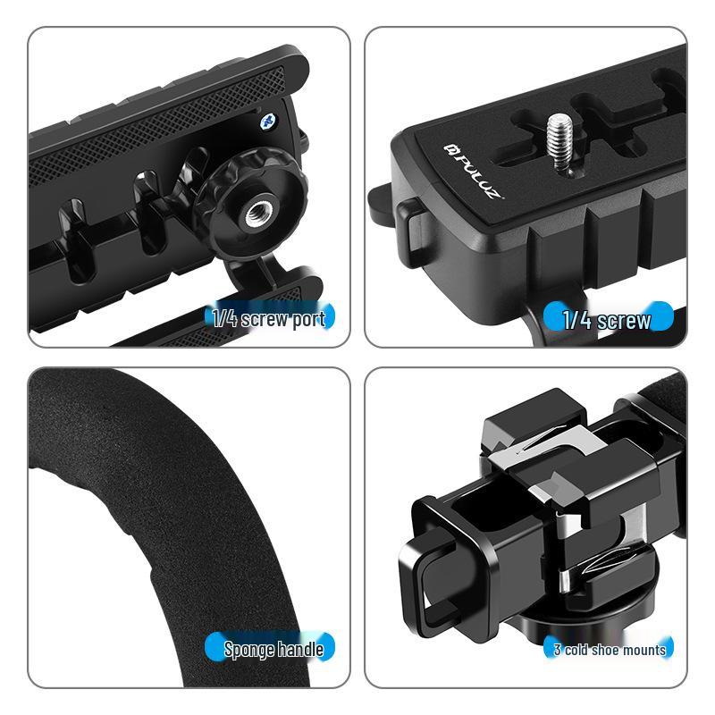 PULUZ DSLR Low Angle Flash Bracket Stabilizer