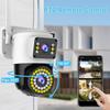 4MP 2K  IP WiFi Security Camera PTZ Dual Lens / Screen CCTV Outdoor Waterproof WiFi Surveillance Cameras Smart Home Security Camera