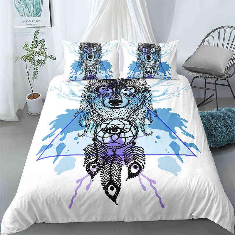 Комплект пододеяльника Dreamcatcher King Size Бохо Ловец снов Постельное белье Микрофибра Богемный стиль Пододеяльник Для девочек Женщин