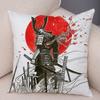 Чехол для подушки в японском стиле Ink Warrior для дивана, дома, с двойным принтом, декор, красивый пейзаж, наволочка для девочки, мягкий плюшевый чехол для подушки,(13)