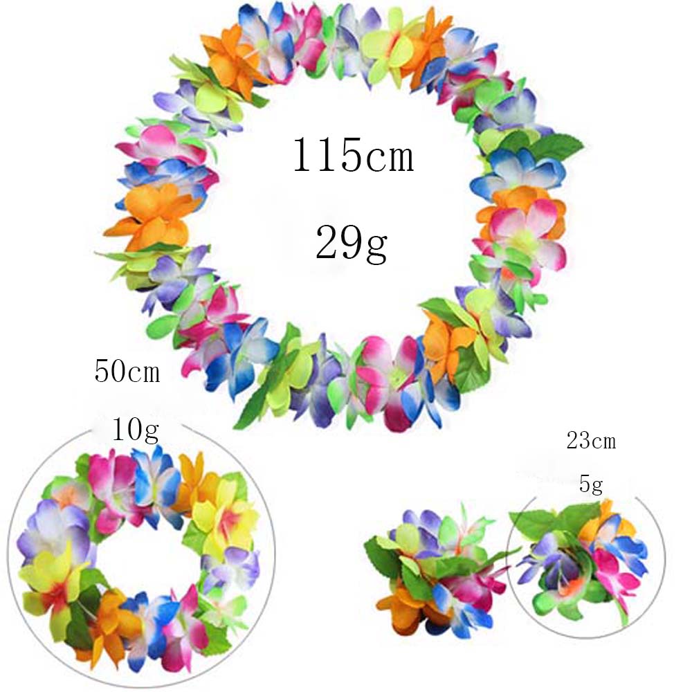 For Women Cloth Gift Hawaiian Style Garland Necklace Headband Performance Accessories Wristband