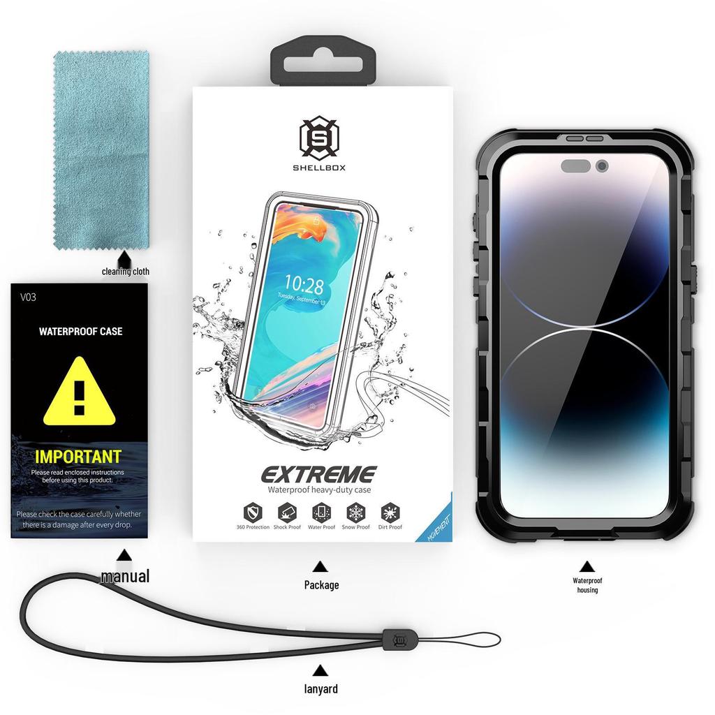 iPhone 15 Pro Красный Перец Водонепроницаемый Металлический Чехол: Защитный чехол для дайвинга, устойчивый к давлению, простой в использовании