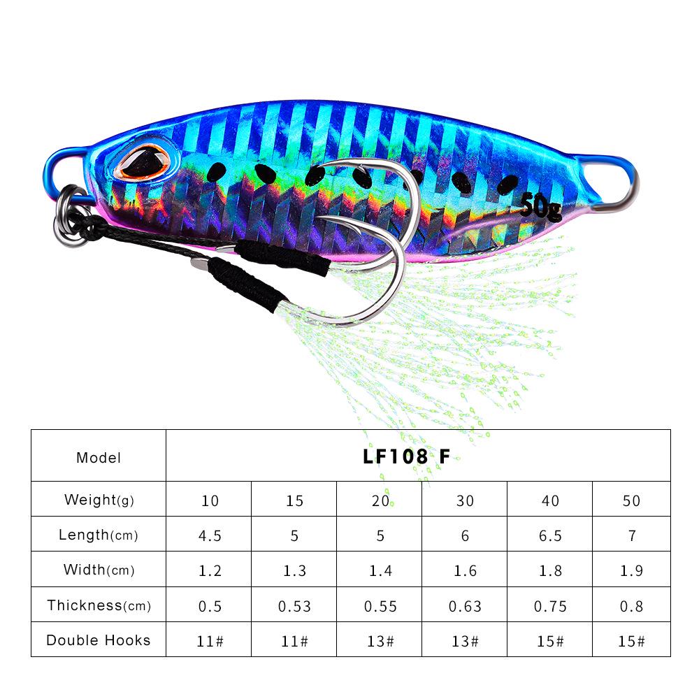 Brand 10-Color Sinking Hard Bait - Long-Casting Lead Fish Lure for Slow Jigging Fishing.