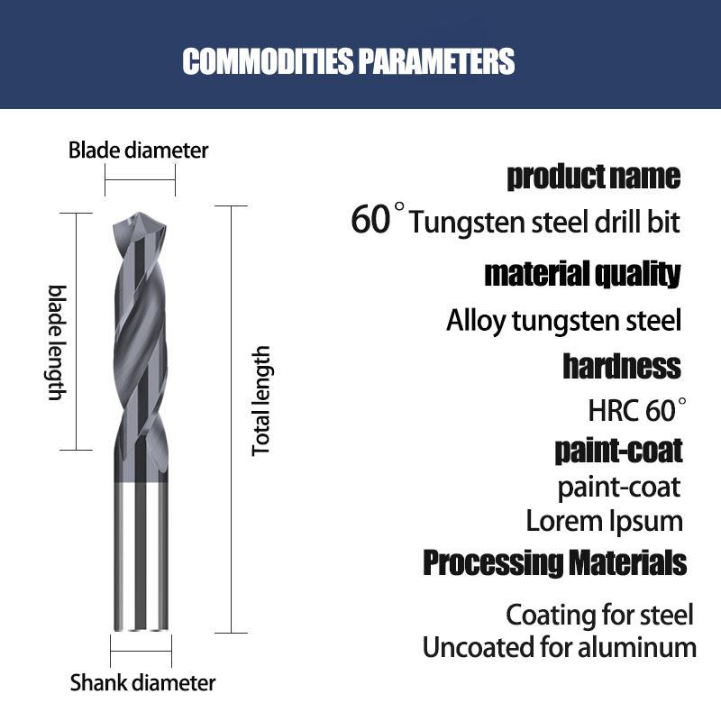 Сверла из карбида, твердосплавные сверла, спиральное сверло из вольфрамовой стали для фрезерного станка с ЧПУ по алюминию, 5 мм, сверлильные инструменты 1 мм-8 мм