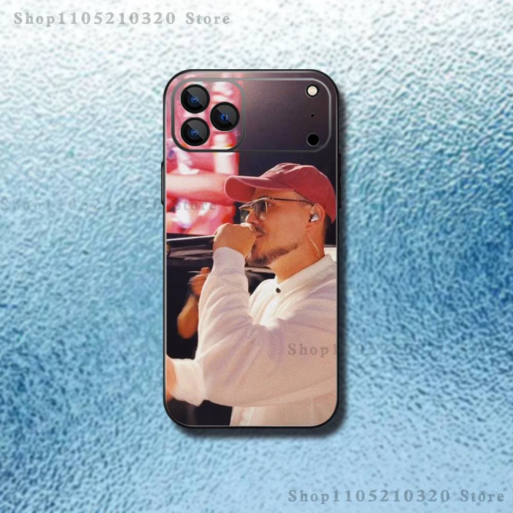 Singer D-Dellafuente Phone Case For iPhone 17,16,15,14,13,12,11 ,Pro Max,XS,X,XR,SE,Mini,8,7,Soft Silicone Black Cover