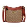 New Chaise Cow Leather Shoulder Bag Crossbody Bag Small Size Women's Monogram Brown With Rusty Accents CC391-B4NQ4