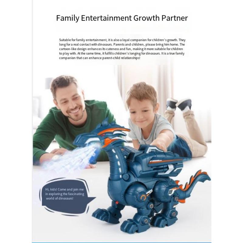 1 КОМПЛЕКТ электрическая распылительная машина динозавр звук распыления подсветка детская имитация животного игрушка ходячая модель