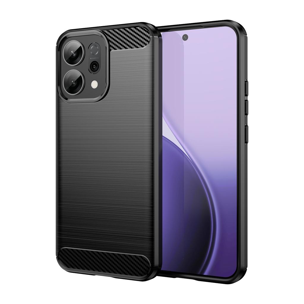 Чехол для OPPO Reno14 Чехол Reno 14 Pro Coque Funda Углеродное волокно Мягкий силикон Ударопрочный бампер для телефона Для OPPO Reno 14