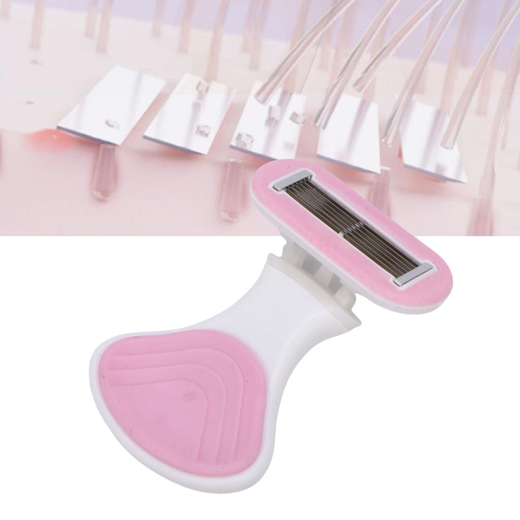 Women Travel Shaving Kit 6 Layer Cutters Portable Travel Shaving Kit with Foldable Non Slip Handle 3 Refills