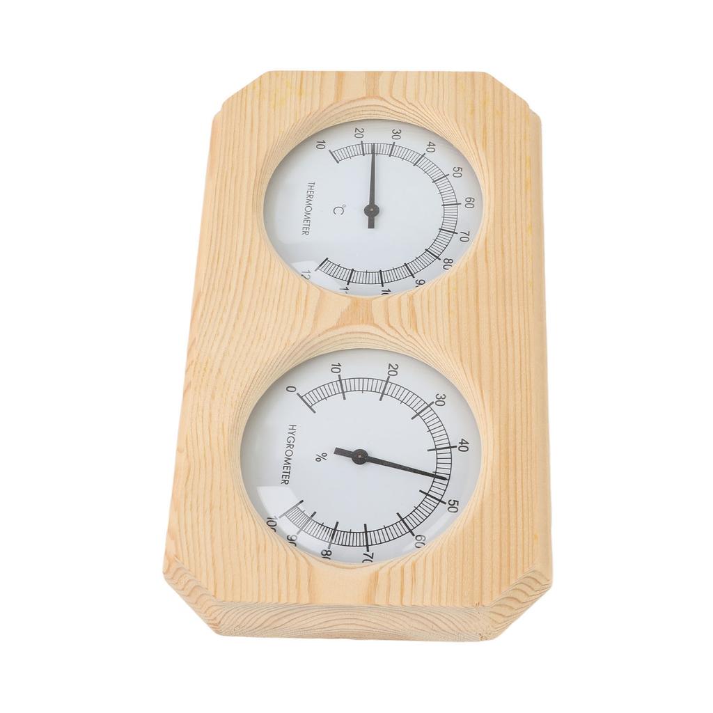 Деревянный термометр-гигрометр для сауны, стрелочный тип с двойной шкалой, измеритель температуры и влажности