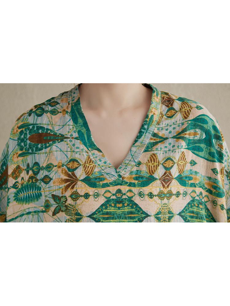 Xitao Платье с короткими рукавами и цветочным принтом ZMY1017