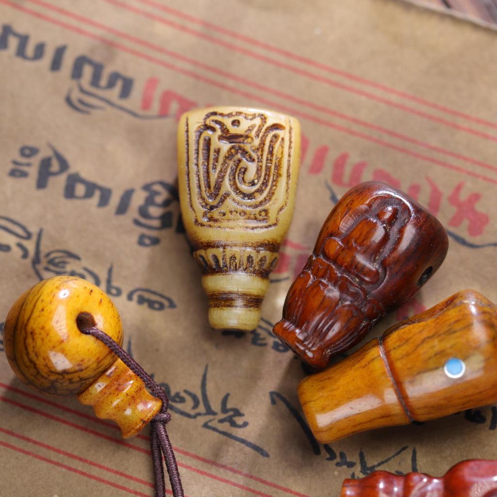 Тибетский ретро браслет из 108 бусин кости верблюда с изображением Будды