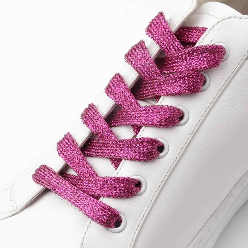 Pearlescent Colorful Shoelaces Flat Double-layer Shoelaces