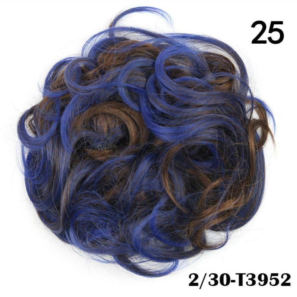 Эластичный парик, резинка для волос, вьющиеся волосы, резинка для волос, пучок, кудрявый растрепанный шиньон, наращивание волос