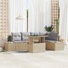 VidaXL 6-piece Garden Sofa Set with Beige Cushions In Poly Rattan 3357923