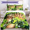 3pcs Duvet Cover Set (1*Duvet Cover + 2*Pillowcase, Without Core), Ben 10 Cartoon Print Soft All‑Season Bedding Set, Home Bedroom Decor Gift