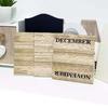 Aesthetic Wooden Perpetual Calendar Manual Date Display Ornament Desk Calendar Ornament  Study