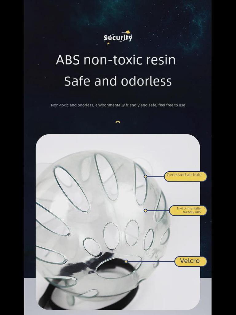 Дышащий прозрачный чехол для головы кошки: Щит против облизывания и укусов