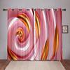 Render Abstract Art Wavy Blackout Window Curtain for Bedroom Living Room Bathroom Kicthen Door Hall Home Hook High Shading New