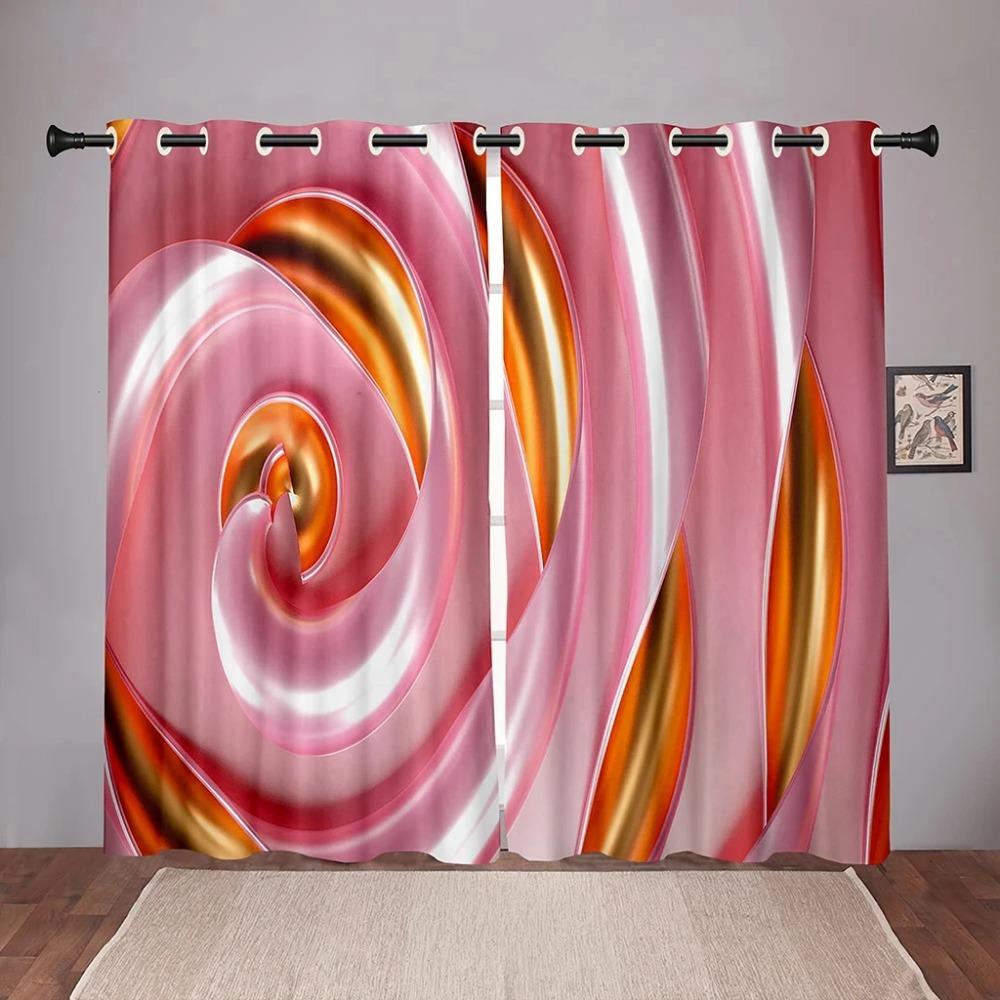Render Abstract Art Волнистые затемняющие шторы для спальни, гостиной, ванной, кухни, двери, зала, домашнего крючка, высокие затенения, новые